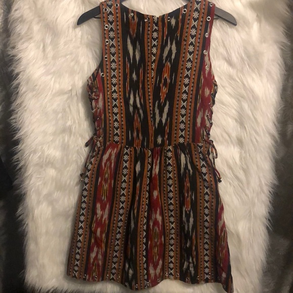 Reformation Bronco Lace Up Mini Dress Size 8 - Picture 3 of 8